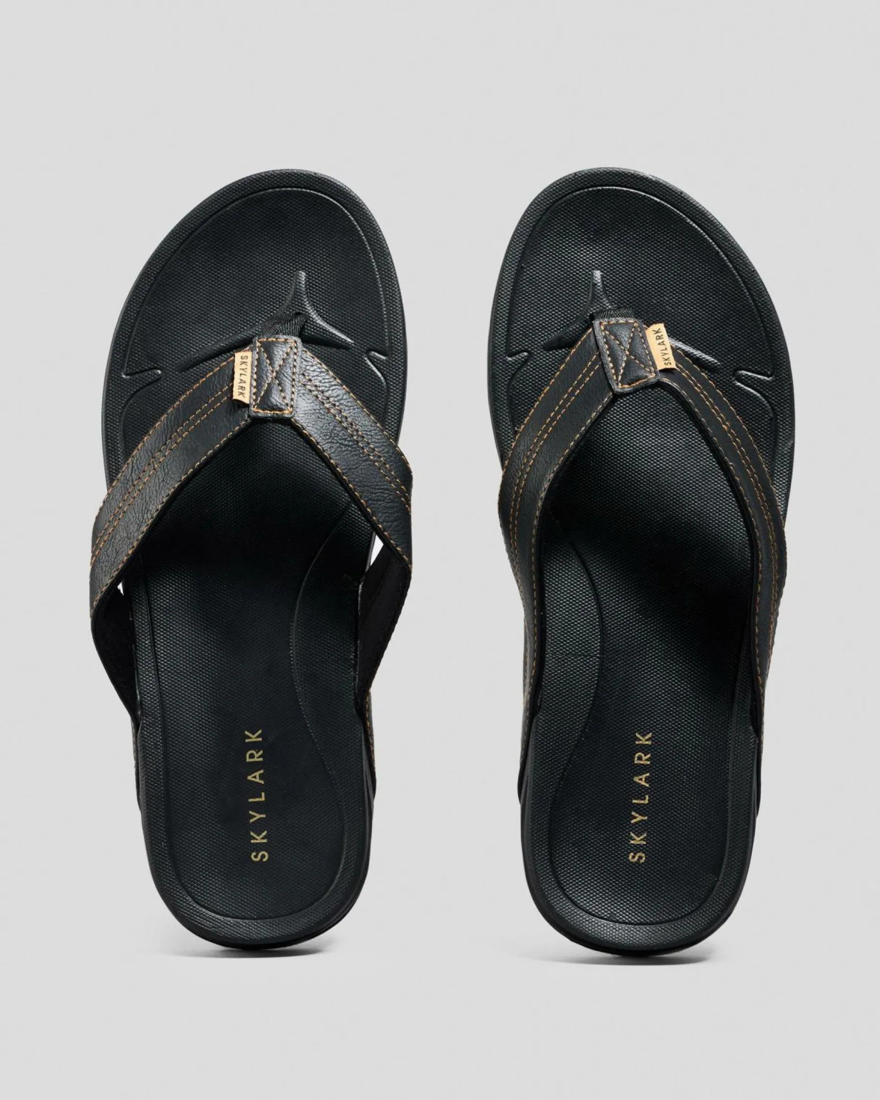 Flip Flops & Sandals*Skylark Sunny Thongs Black/tan