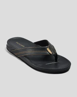 Flip Flops & Sandals*Skylark Sunny Thongs Black/tan
