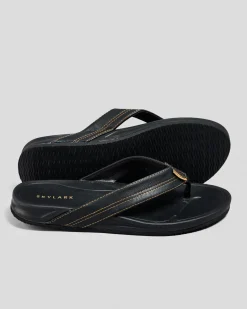 Flip Flops & Sandals*Skylark Sunny Thongs Black/tan