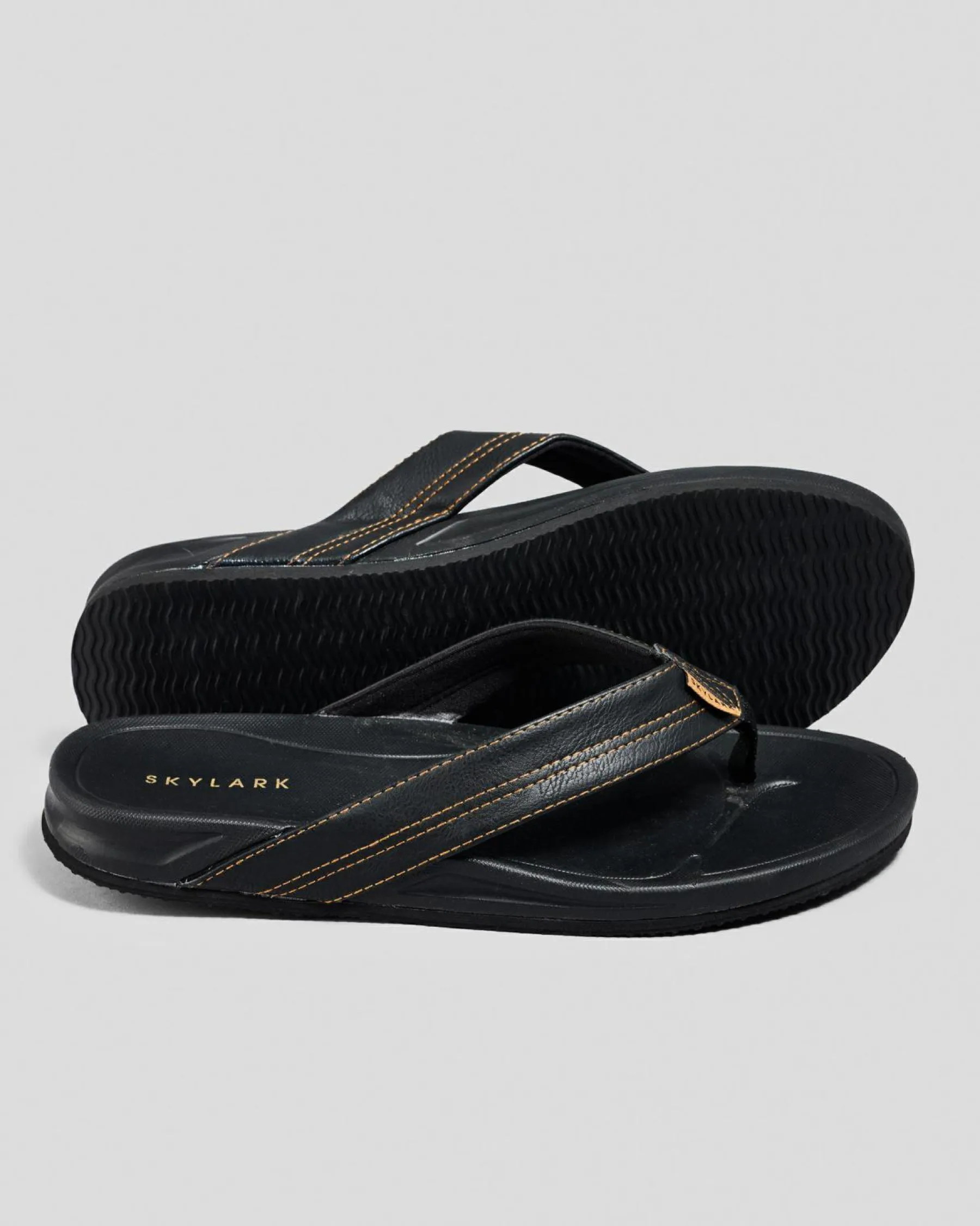 Flip Flops & Sandals*Skylark Sunny Thongs Black/tan