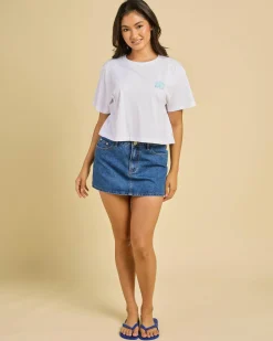 Tops*Rip Curl Sunrise Crop T-Shirt White