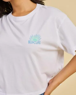 Tops*Rip Curl Sunrise Crop T-Shirt White