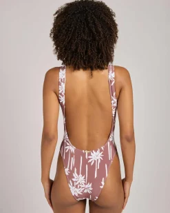 Sunset Canyon Square Tanker One Piece Swimsuit Women One Pieces