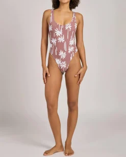 Sunset Canyon Square Tanker One Piece Swimsuit Women One Pieces
