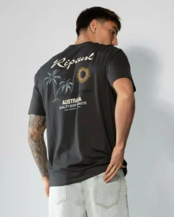 Tops & T-Shirts*Rip Curl Sunset Desto T-Shirt Washed Black Aus