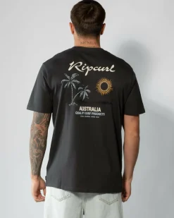 Tops & T-Shirts*Rip Curl Sunset Desto T-Shirt Washed Black Aus