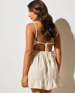 Linen Blend|Dresses*Mooloola Sunshine Dress Natural Salt & Pepper
