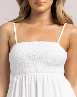 Linen Blend|Dresses*Mooloola Sunshine Dress White