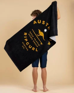 Beach Accessories & Towels*Rip Curl Sunstash Beach Towel Black/gold