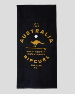 Beach Accessories & Towels*Rip Curl Sunstash Beach Towel Black/gold