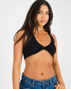 Sale Super Soft Twist Crop Top Women Tops