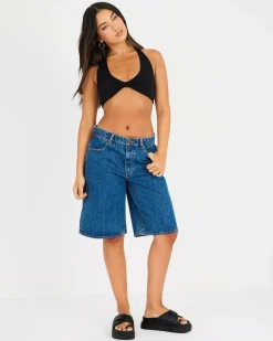 Sale Super Soft Twist Crop Top Women Tops