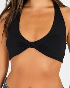 Sale Super Soft Twist Crop Top Women Tops