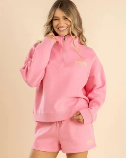 Best Surf Puff 1/4 Zip Sweatshirt Women Jumpers & Hoodies