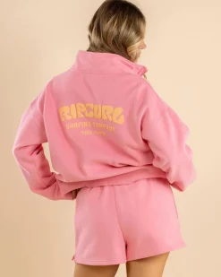 Best Surf Puff 1/4 Zip Sweatshirt Women Jumpers & Hoodies