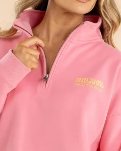Best Surf Puff 1/4 Zip Sweatshirt Women Jumpers & Hoodies