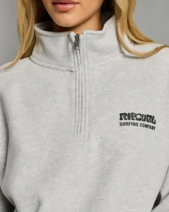 Surf Puff 1/4 Zip Sweatshirt Women Jumpers & Hoodies