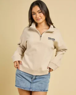 Discount Surf Puff 1/4 Zip Sweatshirt Women Jumpers & Hoodies