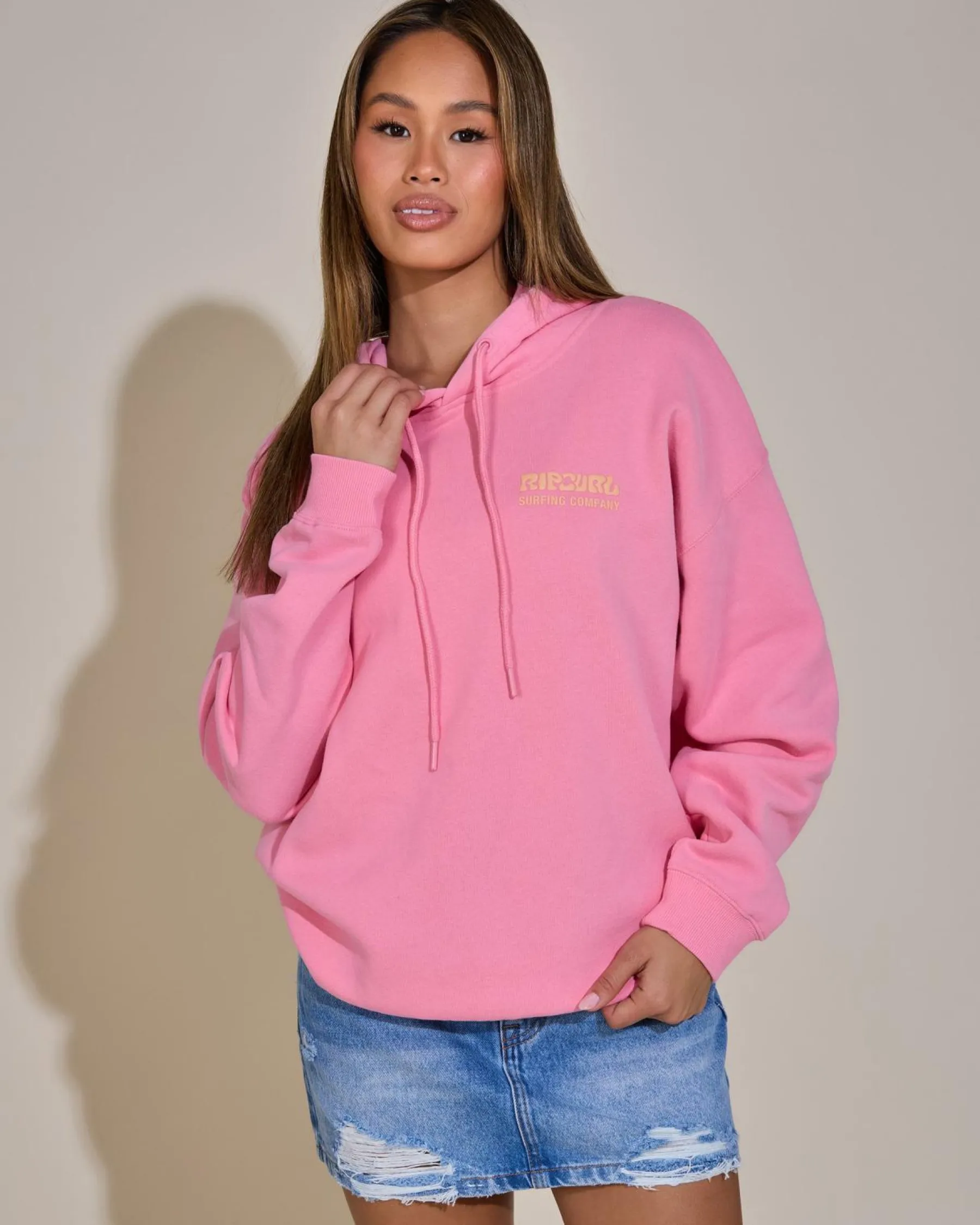 Sets|Jumpers & Hoodies*Rip Curl Surf Puff Heritage Hoodie Pink/orange