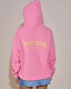 Sets|Jumpers & Hoodies*Rip Curl Surf Puff Heritage Hoodie Pink/orange