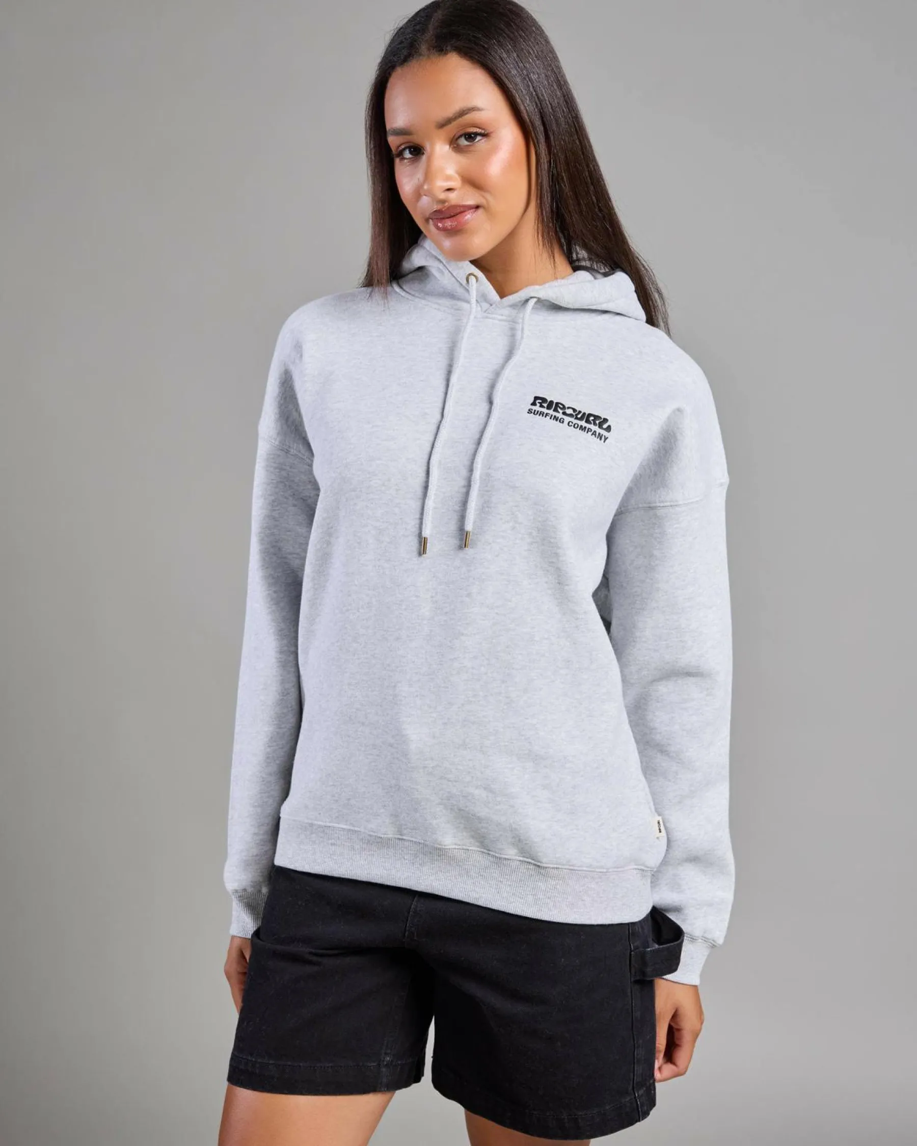 Sets|Jumpers & Hoodies*Rip Curl Surf Puff Heritage Hoodie Grey Marle