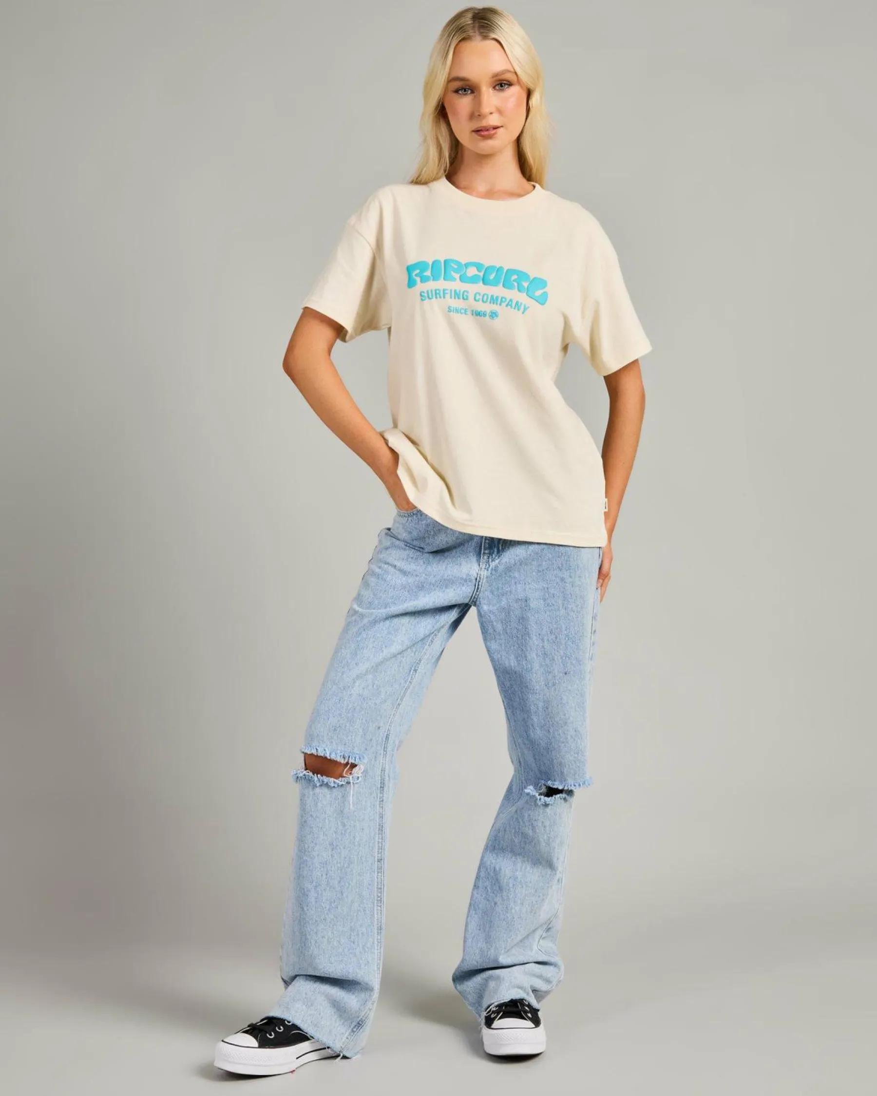 Tops*Rip Curl Surf Puff Relaxed T-Shirt Bone