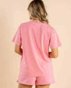 Tops*Rip Curl Surf Puff Relaxed T-Shirt Pink/orange