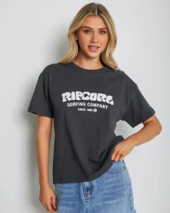 Tops*Rip Curl Surf Puff Relaxed T-Shirt Washed Black