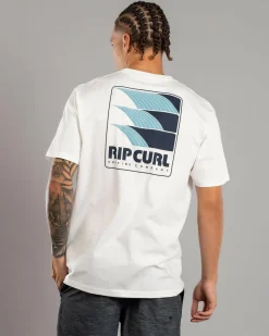 Tops & T-Shirts*Rip Curl Surf Revival Line Up T-Shirt Bone