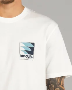 Tops & T-Shirts*Rip Curl Surf Revival Line Up T-Shirt Bone