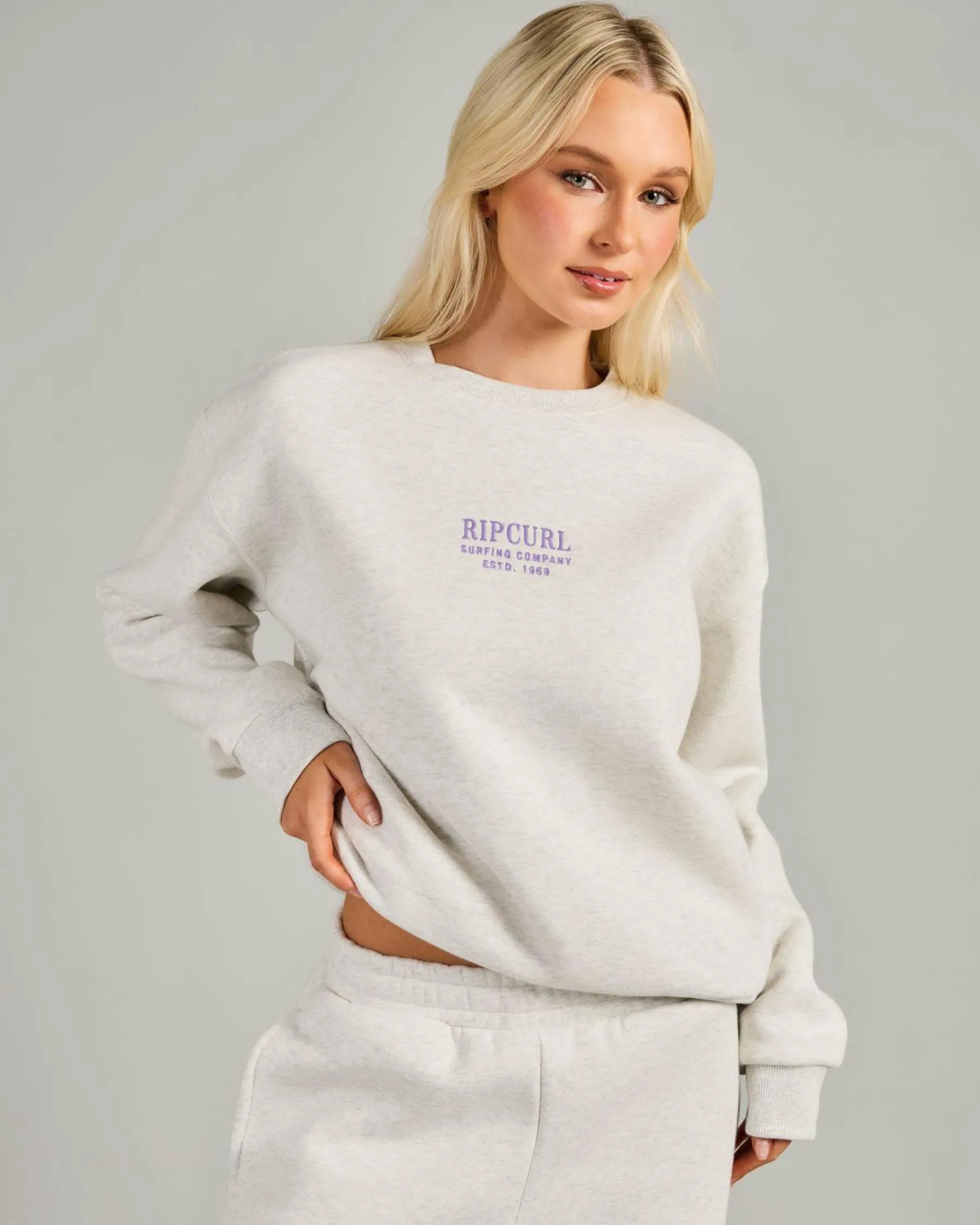 Jumpers & Hoodies*Rip Curl Surf Staple Crewneck Sweatshirt Sports Marle
