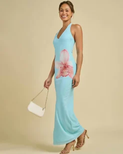 Dresses*Mooloola Susie Maxi Dress Baby Blue/pink