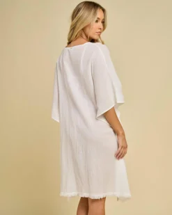 Beach Covers & Overswim*Topanga Sutton Beach Cover White