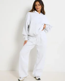 Sets|Activewear*Malibu Lounge Sweatpant Heather Grey/white
