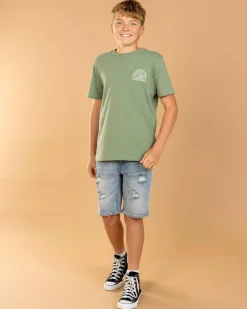 Tops & T-Shirts*Quiksilver Swell Lines T-Shirt Sea Spray