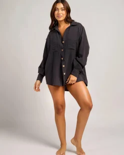 Tops*Billabong Swell Long Sleeve Shirt Black Sands