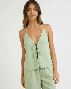 Online Symi Vanessa Halter Top Women Sets|Linen Blend