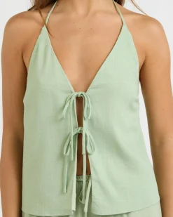 Online Symi Vanessa Halter Top Women Sets|Linen Blend