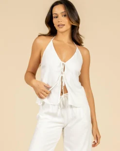 Clearance Symi Vanessa Halter Top Women Sets|Linen Blend