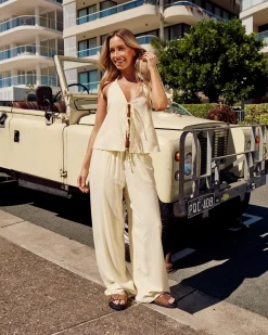 Sale Symi Vanessa Halter Top Women Sets|Linen Blend