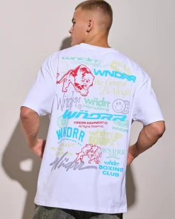 Tops & T-Shirts*Wndrr Syndicate Box Fit T-Shirt White
