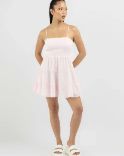 Linen Blend|Dresses*Mooloola Tabetha Dress Powder Pink