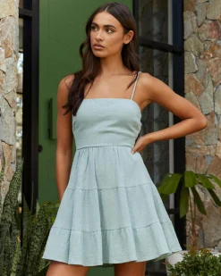 Linen Blend|Dresses*Mooloola Tabetha Dress Sage