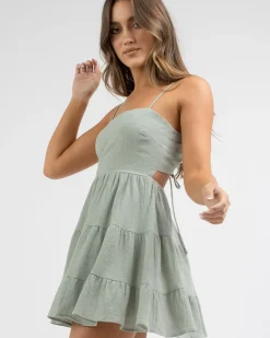 Linen Blend|Dresses*Mooloola Tabetha Dress Sage