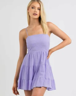 Linen Blend|Dresses*Mooloola Tabetha Dress Lilac