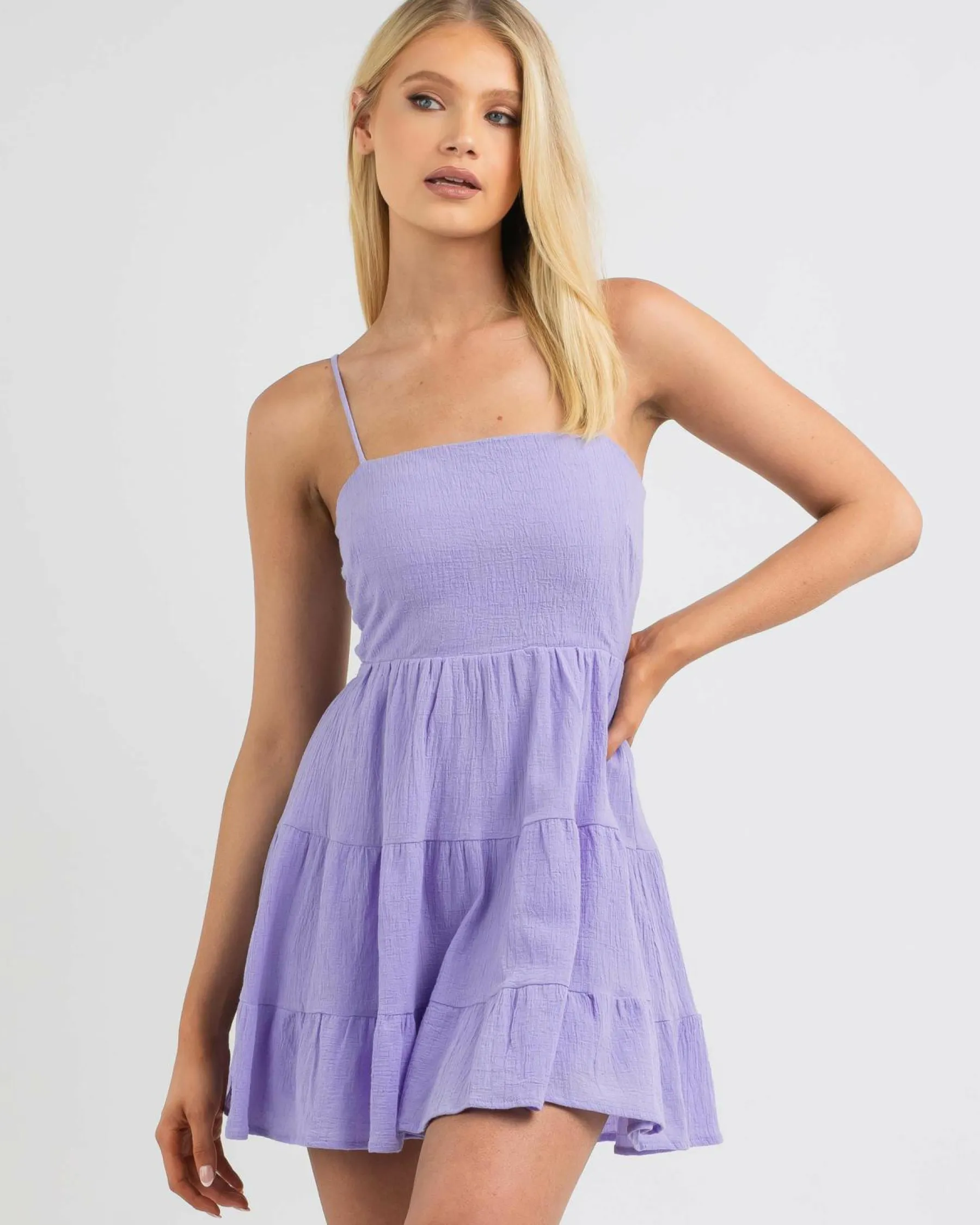 Linen Blend|Dresses*Mooloola Tabetha Dress Lilac