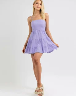 Linen Blend|Dresses*Mooloola Tabetha Dress Lilac