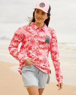 Rash Vests*The Mad Hueys Tail Untold Fishing Jersey Coral