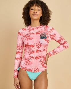 Outlet Tail Untold Zip Through Long Sleeve Rash Vest Women Rash Vests