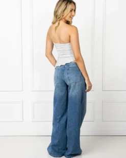 Tops*Ava And Ever Taliah Tube Top Silver
